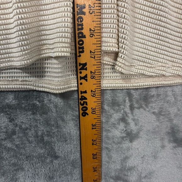 Jordan Taylor Cream Mesh Swimsuit Cover-up Sz S Deep V-neck Babydoll Y2K Beach - Picture 8 of 8